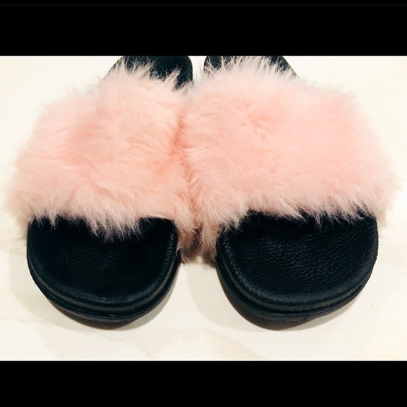 NWOT Ike Behar Faux-Fur Slide Sandals - Picture 2 of 10